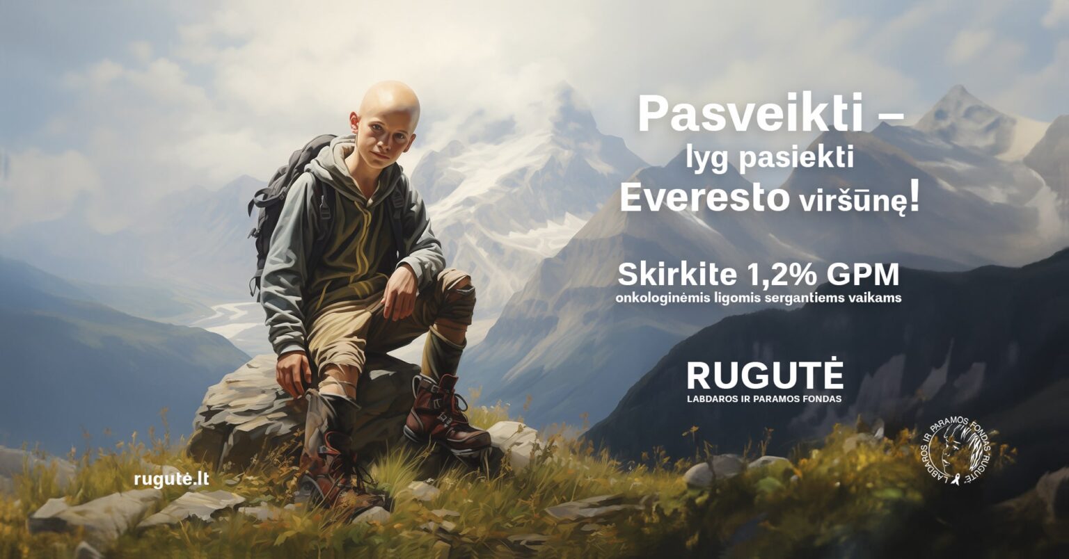 Paskirkite 1,2 procentus nuo sumokėto GPM „Rugutei“