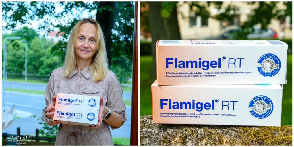 „Flamigel RT" – pagalba po spindulinės