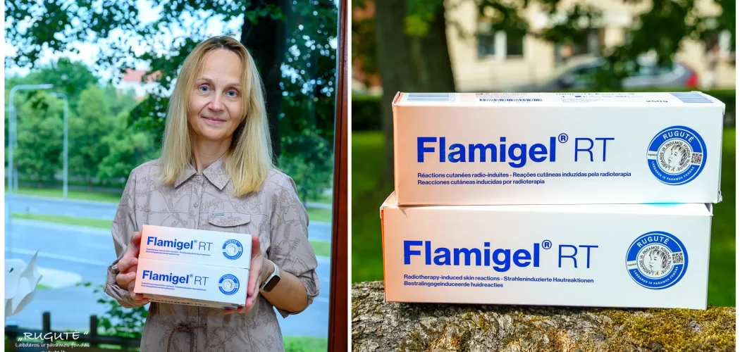 „Flamigel RT" – pagalba po spindulinės